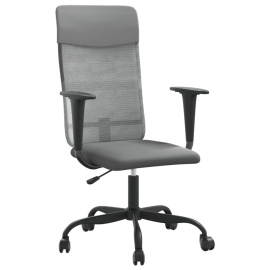 vidaXL Kancelářská židle šedá síťovina a umělá kůže (353014)