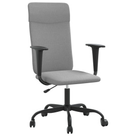 vidaXL Kancelářská židle světle šedá textil (353017)