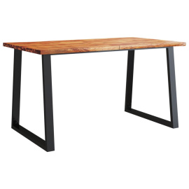 vidaXL Jídelní stůl s živou hranou 140 x 80 x 75 cm masivní akáciové dřevo (353289)