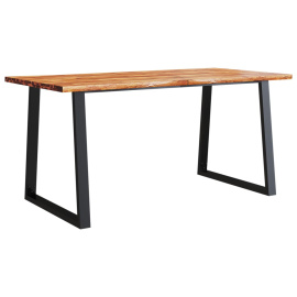 vidaXL Jídelní stůl s živou hranou 160 x 80 x 75 cm masivní akáciové dřevo (353290)