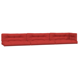 vidaXL Podušky na palety 7 ks červené textil (3188913)