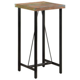 vidaXL Barový stolek 55 x 55 x 107 cm masivní recyklované dřevo a železo (356372)