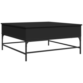 vidaXL Konferenční stolek černý 95 x 95 x 45 cm kompozitní dřevo a kov (3217064)