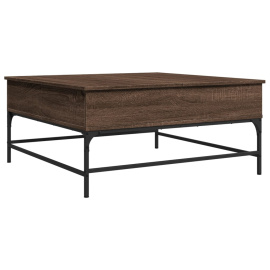 vidaXL Konferenční stolek hnědý dub 95x95x45 cm kompozitní dřevo a kov (3217068)