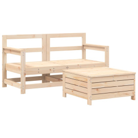 vidaXL 3dílná zahradní sedací souprava masivní borové dřevo (3250760)